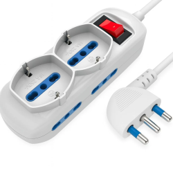MULTIPRESA 4 P.UPS 10/16A BIPASSO/SCHUKO
