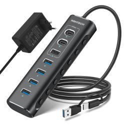 Hub 7 porte USB 3.2 con alim. type C