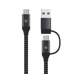 Ewent EW9918 cavo USB USB 3.2 Gen 1 3.1 Gen 1 1 m USB C Nero