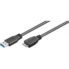 Ewent EW-100113-020-N-P cavo USB 1,8 m USB 3.2 Gen 1 3.1 Gen 1 USB A Micro-USB B Nero