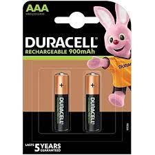 Pile Duracell Ricaricabile ministilo AAA 900 mah hr03/dx2400- conf. 2