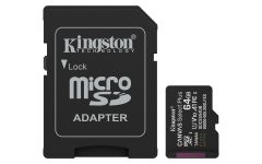 Kingston Technology 64GB microSDXC Canvas Select Plus Gen3 100MBs A1 Adattatore SD incluso