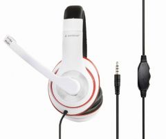Cuffia Gembird con microfono MHS-03-WTRDBK