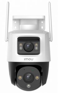 Imou Crusier DUAL 10MP 5MP5MP Telecamera Wi-Fi Esterno Doppio Obiettivo, 360PTZ Videocamera Sorveglianza Esterno con Visione Notturna a Colori, Rilevamento UmanoVeicoli, IP66, Tracciamento Intelligente, 2,4ghz