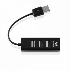 Ewent EW1123 hub di interfaccia USB 2.0 480 Mbits Nero