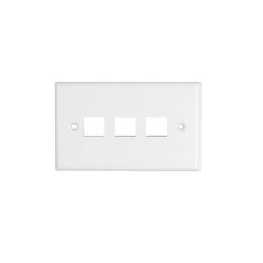 PLACCHE A MURO MOD.503 CON 3 FRUTTI KEYSTONE COLORE BIANCO MACH POWER