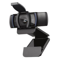 Logitech C920S HD Pro Webcam, Videochiamata Full HD 1080p30fps, Audio Stereo Chiaro, Correzione Luce HD, Privacy Shutter, Per Skype, Zoom, FaceTime, Hangouts, PCMacLaptopTabletXBox, Nero