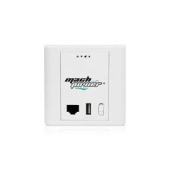 IN-WALL ACCESS POINT 802.11N 2,4GHZ, 300MBPS, POE 24V, 2*WAN/LAN PORT, 1*USB2,0 5V/1A PORT, 15DBI ANTENNA, AC CONTROLLER SYSTEM MACH POWER